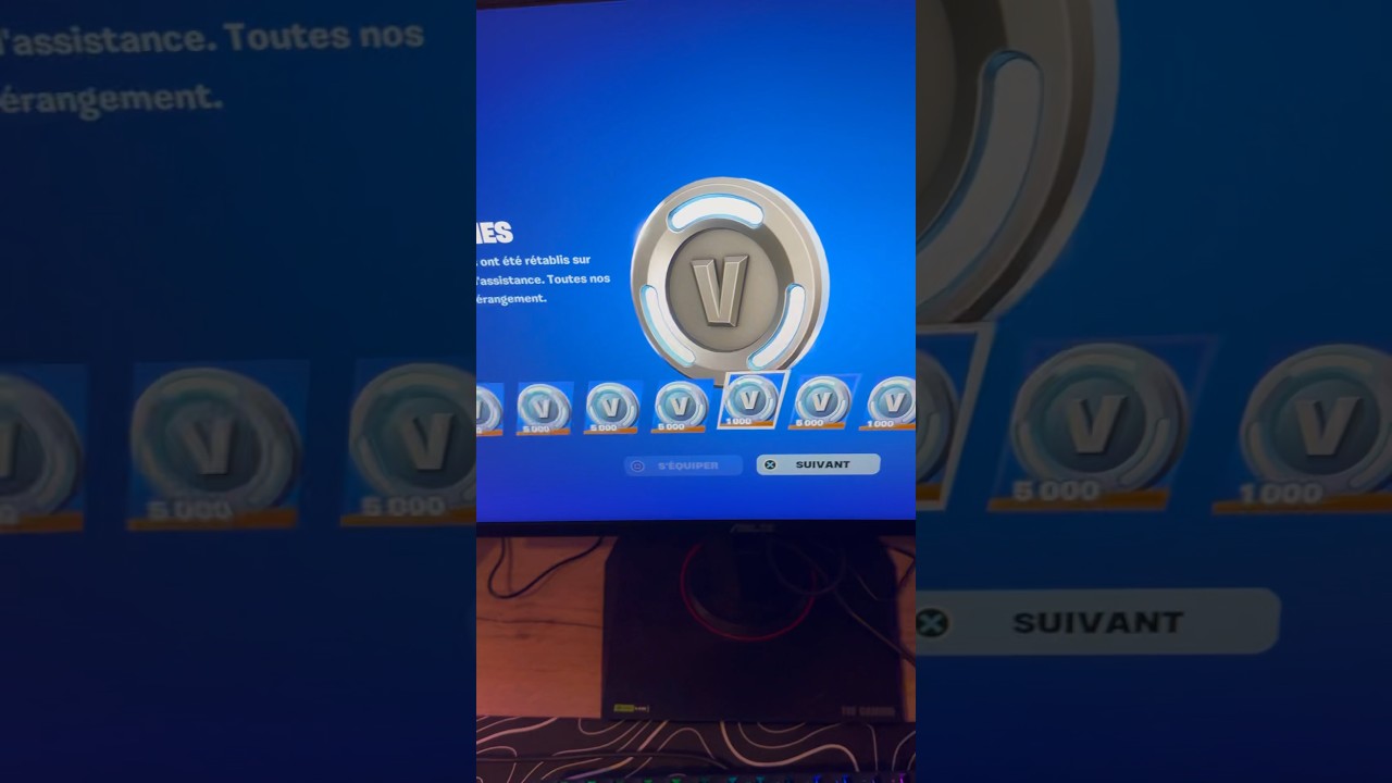 Obtenez gratuitement tous ces V-bucks ✨