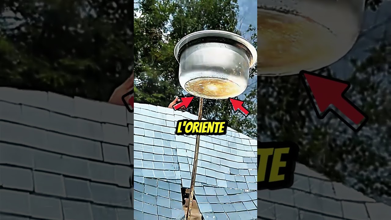 Parabole solaire faite maison pour cuisiner avec l'énergie du soleil #solaire #cuisine #économique