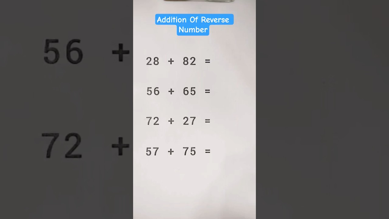 Amazing Math Trick: Add Reverse Numbers Easily! π’