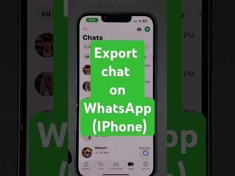 Export chat on WhatsApp (IPhone)