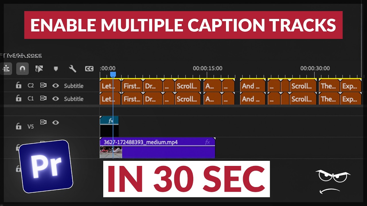 Enable Multiple Subtitles/Caption Tracks | Premiere Pro