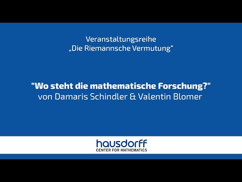 Vortrag "Wo steht die mathematische Forschung?"
