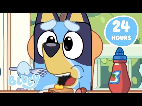 🔴LIVE: Bluey's World of Food! 😋 💙 | 24 HOURS Food-Themed Full Episodes + Moments 🧑🍳 | Bluey