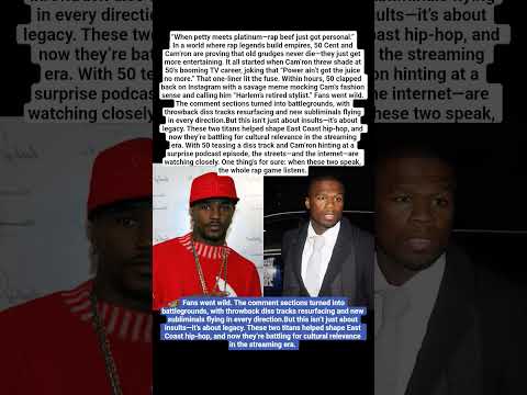These two titans helped shape East Coast hip-hop,and now they’re battling for cultural#50cent#camron
