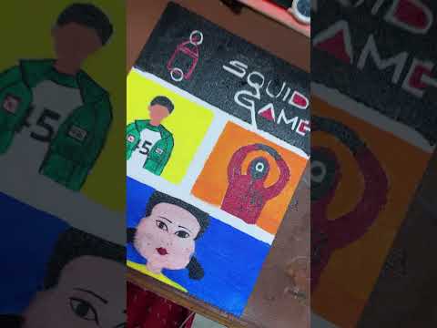 Squid Game Season 2 painting on Canvas #squidgame #music #bgm #animation #babi #gabi #bibilab #bkey