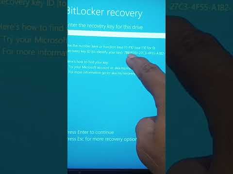 Bitlocker recovery key #bitlocker
