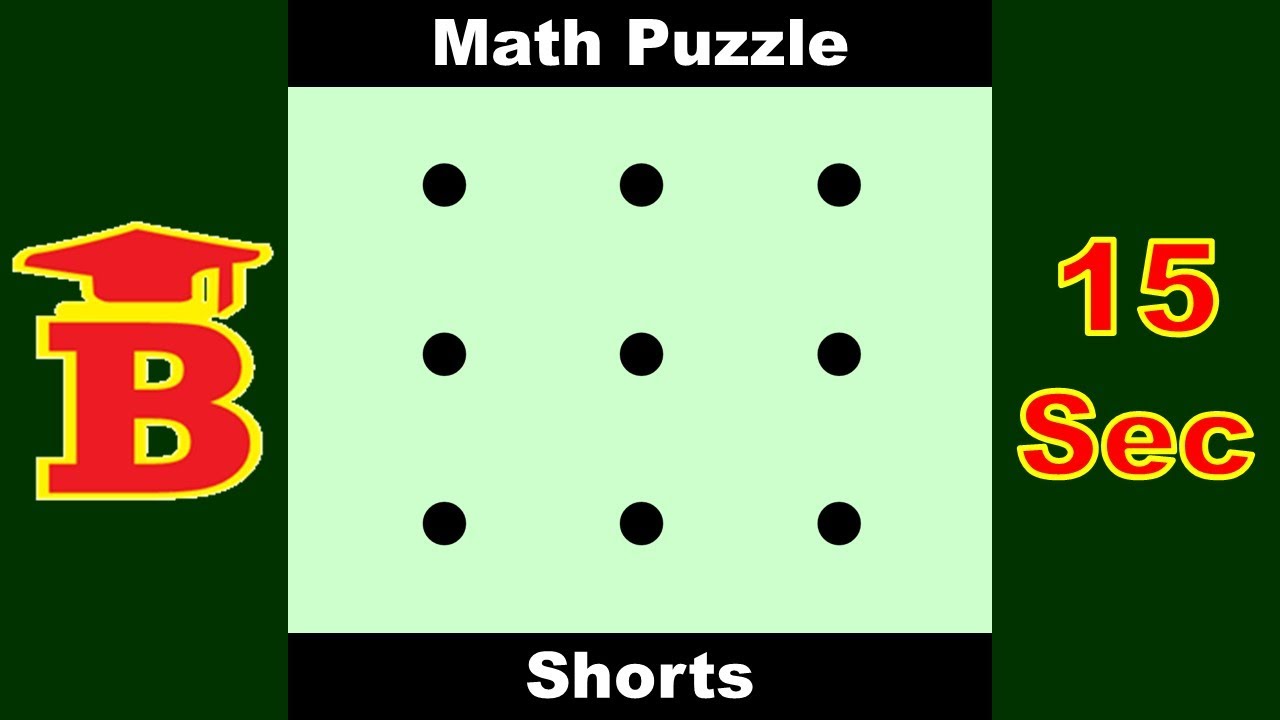9 Solve the 9 Dots Puzzle with Just 4 Lines! 🧩