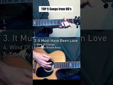 Top 5 Song from the 80's #shorts #guitar #80s