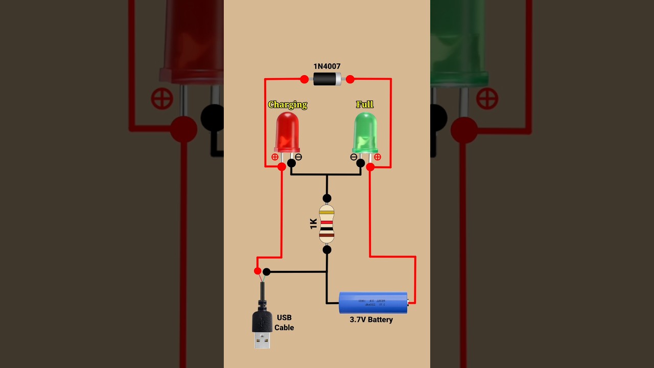 Build a 3.7V Battery Charger & Indicator 🔋