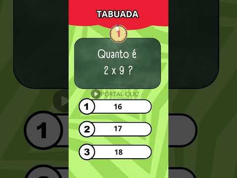 Quiz da Tabuada #quiz #tabuada #portalquiz