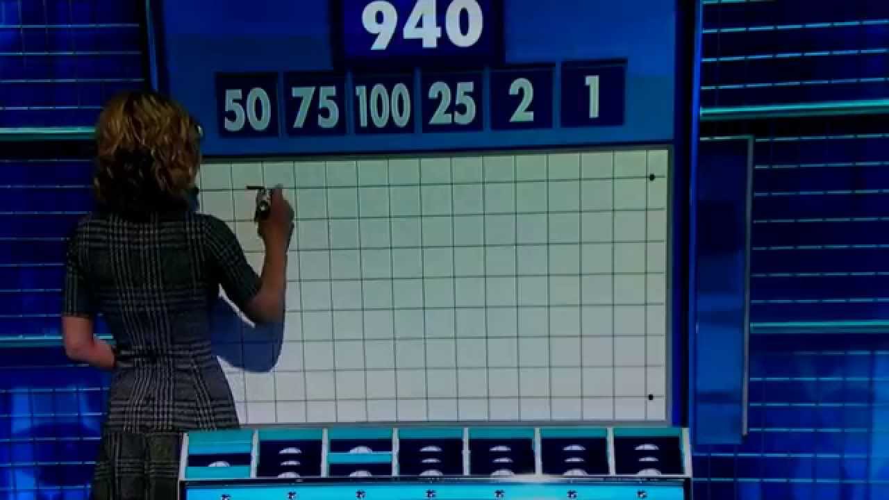 Unforgettable Numbers Game from Countdown (27/10/14) 🎯