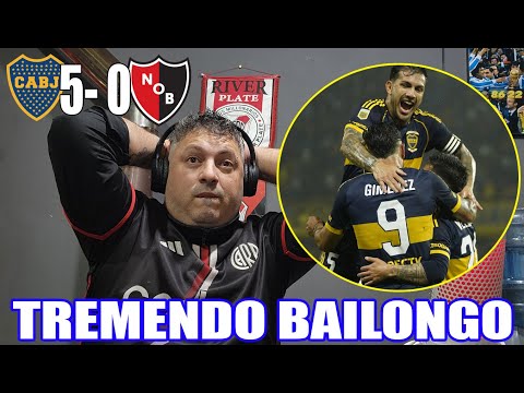 BOCA 5 vs NEWELLS 0 REACCION DEL HINCHA DE RIVER