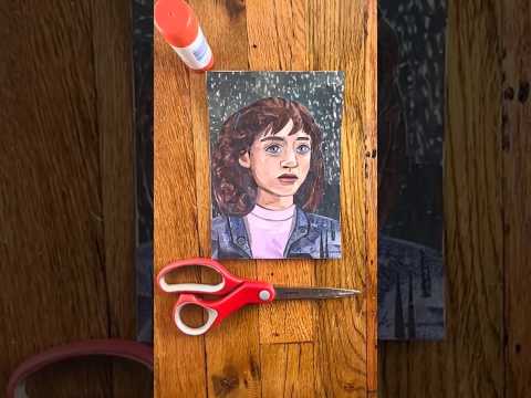 Nancy Wheeler collage (Natalie Dyer) inspired by Stranger Things and made from upcycled magazines