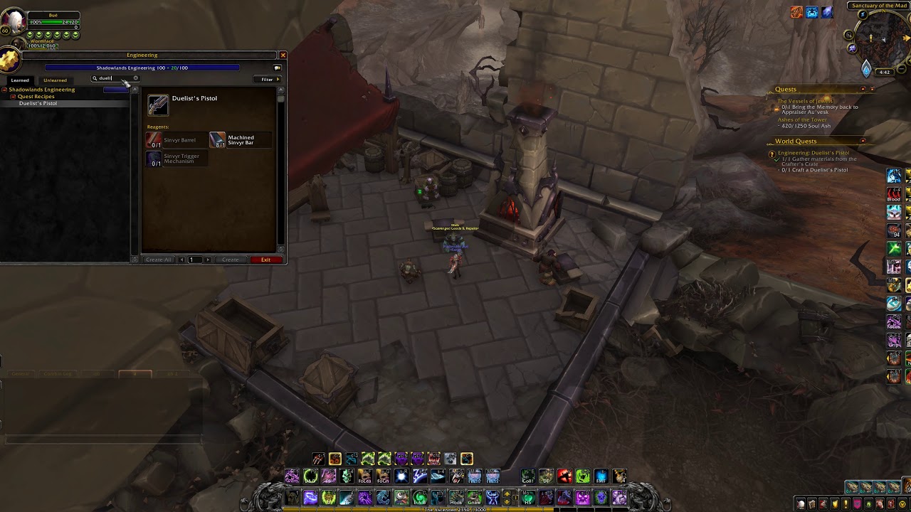 WoW Shadowlands: Crafting the Duelist's Pistol 🔫