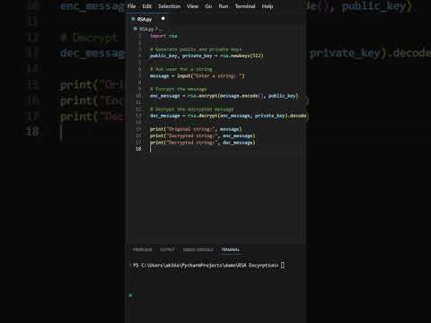 encryption and decryption in python | rsa encryption using python #python #encryption