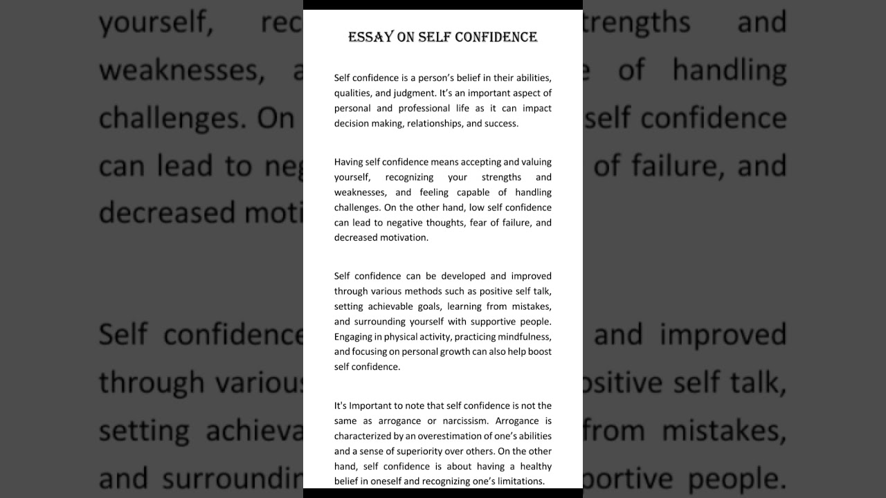 The Power of Self-Confidence ✨