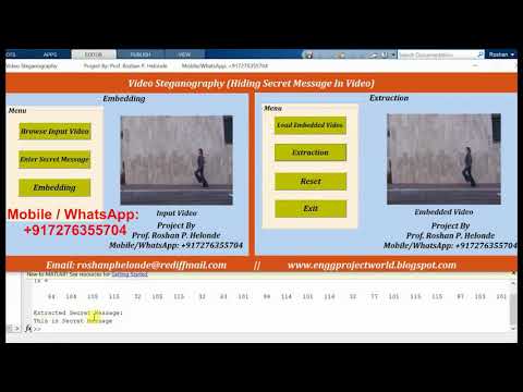 Matlab Code for Secret Key Based Video Steganography full Source Code
