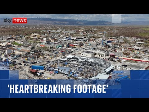 Jamaica: 'Heartbreaking' aerial footage reveals scale of destruction - as deaths reported
