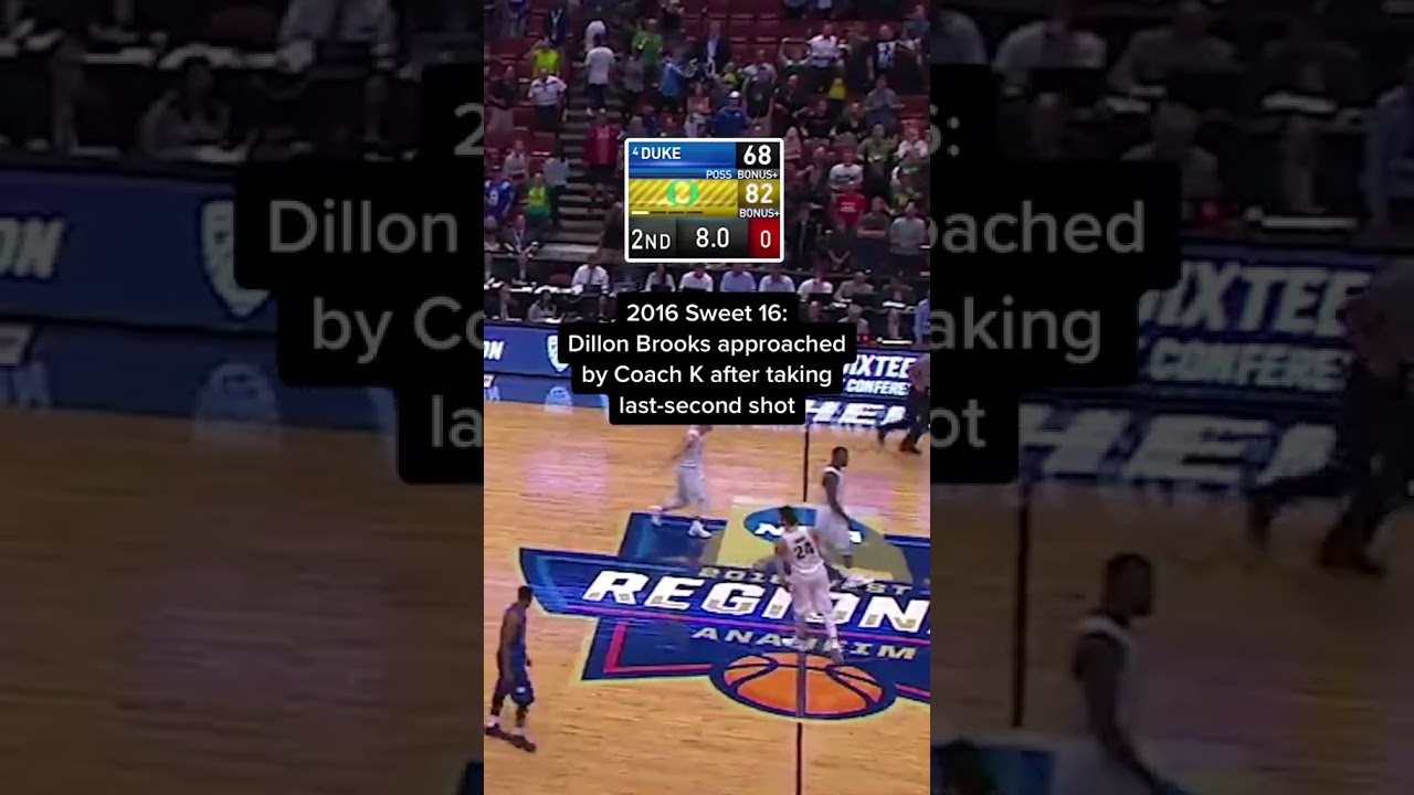 Coach K's Message to Dillon Brooks After 2016 Oregon Win 🏀