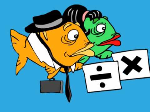 Long Division Steps with a Cartoon Whale 🐳