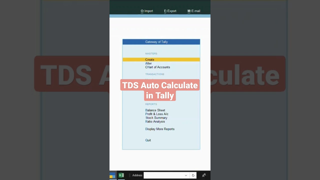 Auto Calculate TDS Entry in Tally 📊