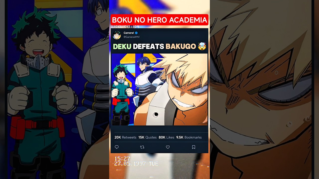 Deku Defeats Bakugo in Epic Battle 🤯