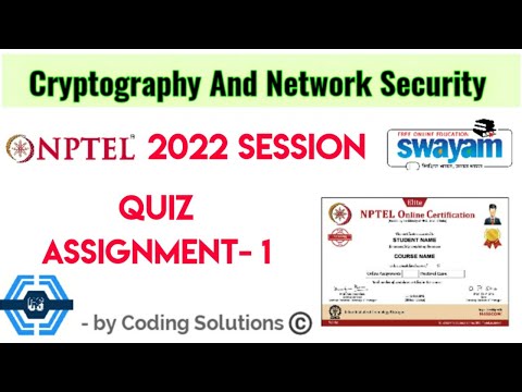 Cryptography And Network Security | Week 1 Answers 2022 | NPTEL ||