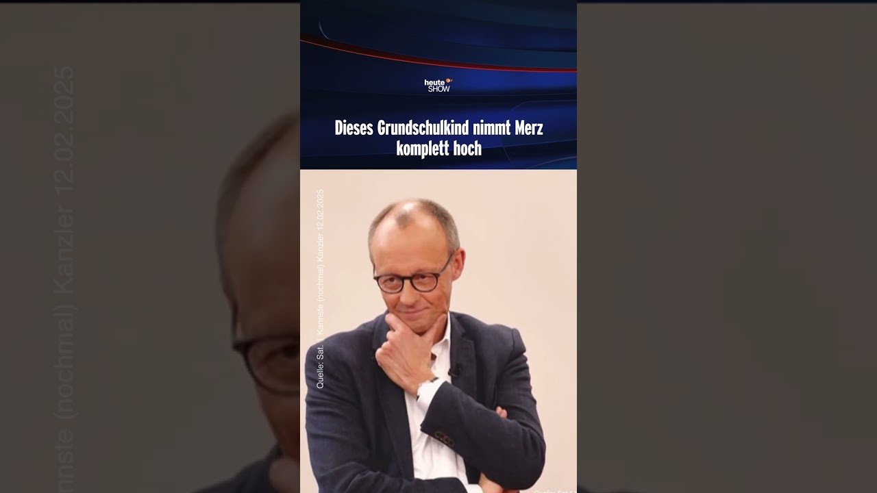 Grundschulkind hebt Merz hoch | heute-show #shorts