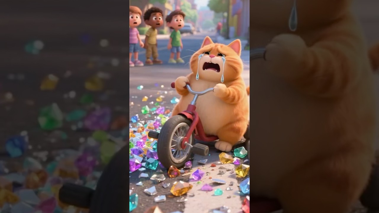 Cat's Crystal Mishap! Hilarious Rescue Scene 😺💎