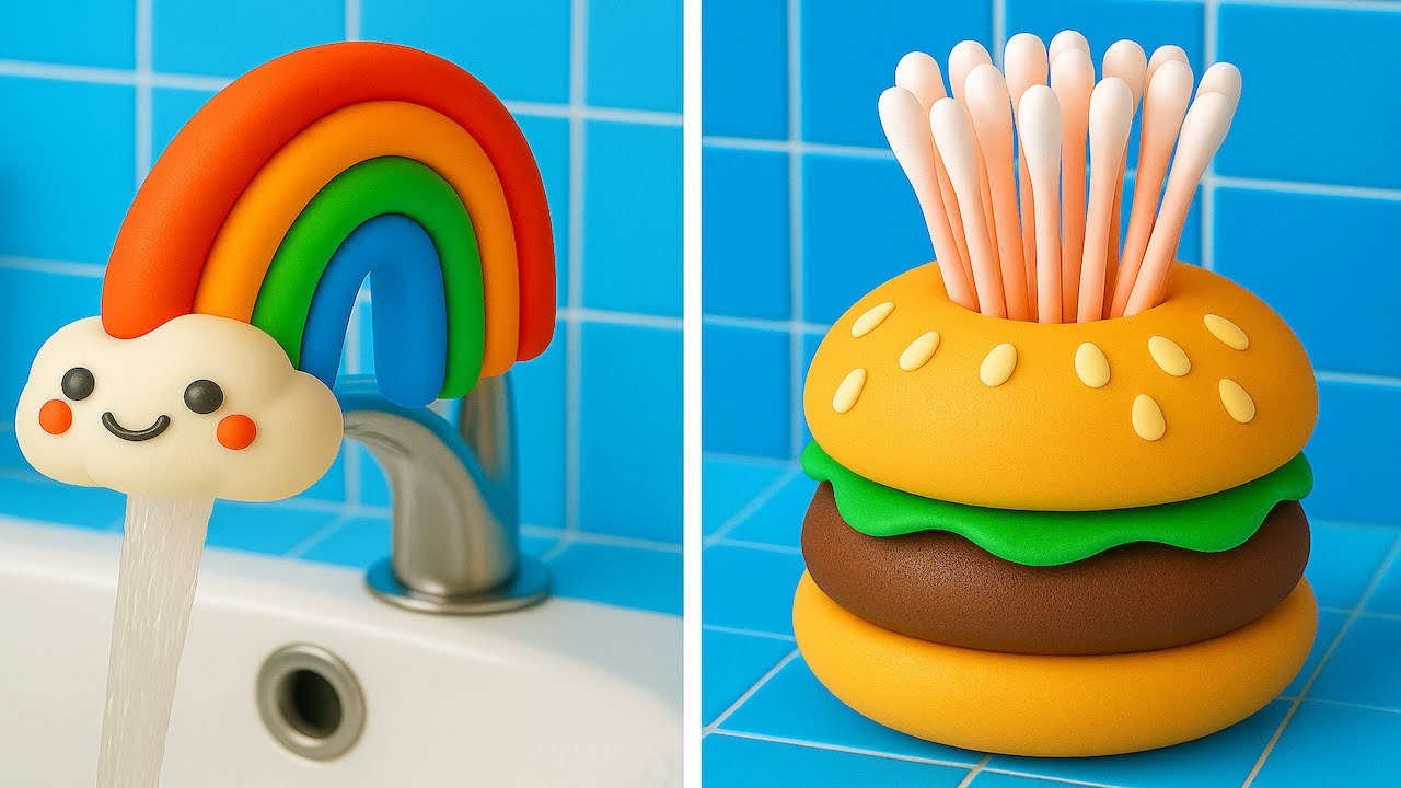 💕 MAKE RAINBOW CRAFTS WITH POLYMER CLAY! Fun & Easy DIY Ideas 🧁🌈