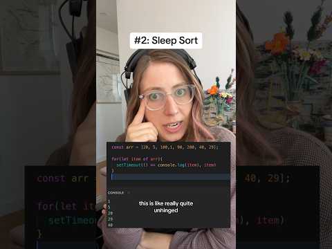 Unhinged sorting algorithms π΅βπ« #coding