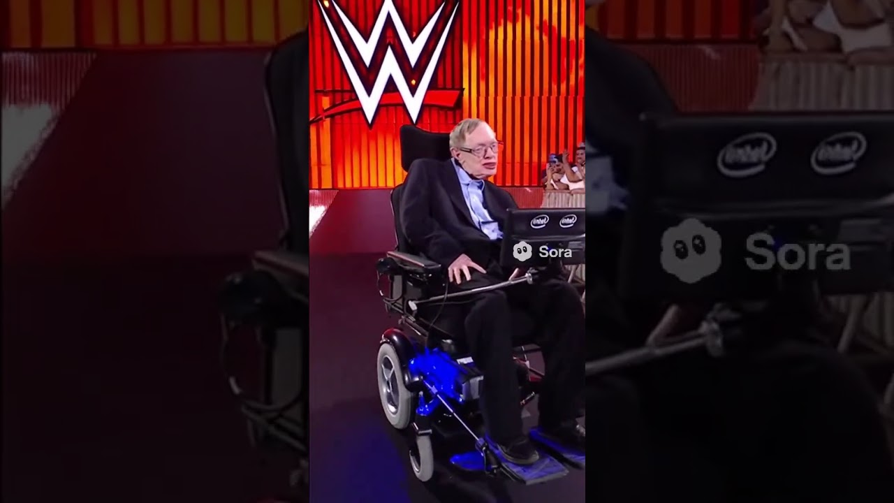 Stephen Hawking on WWE Stage 🤼‍♂️