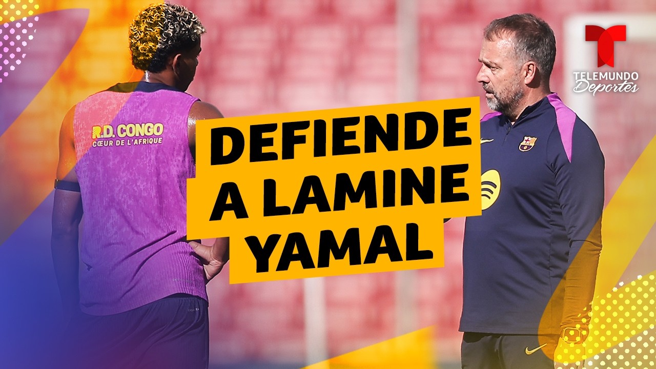 Hansi Flick sobre el enfado de Lamine Yamal: “Siempre le protegeré” | Telemundo Deportes