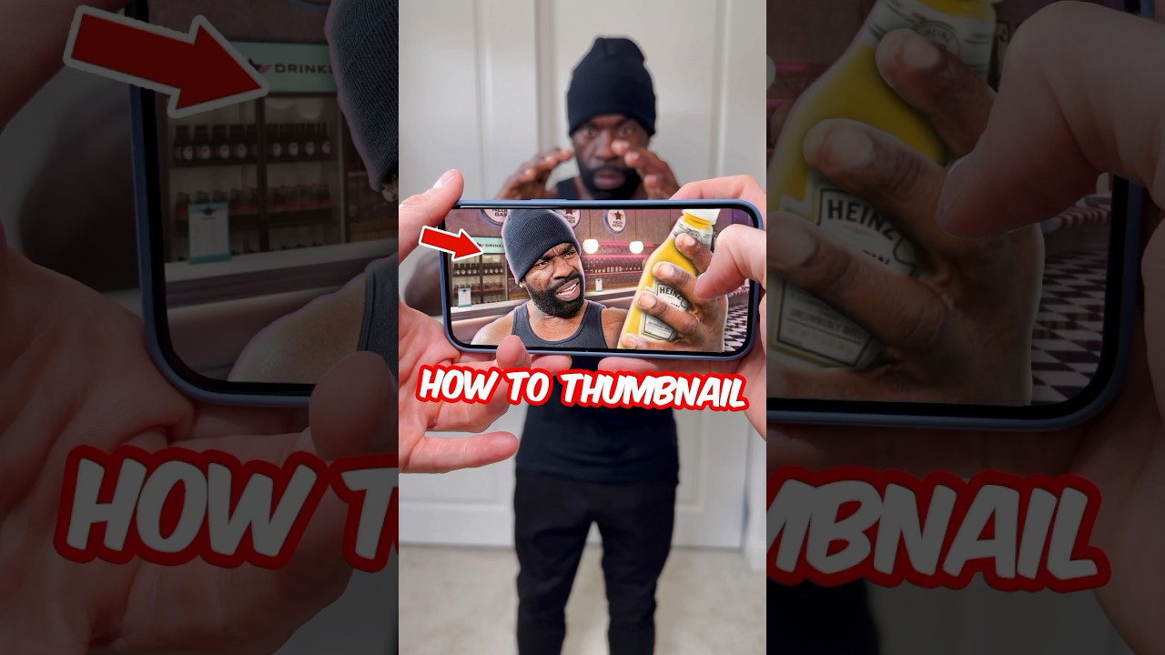 Create Thumbnails on iPhone 📱 #shorts