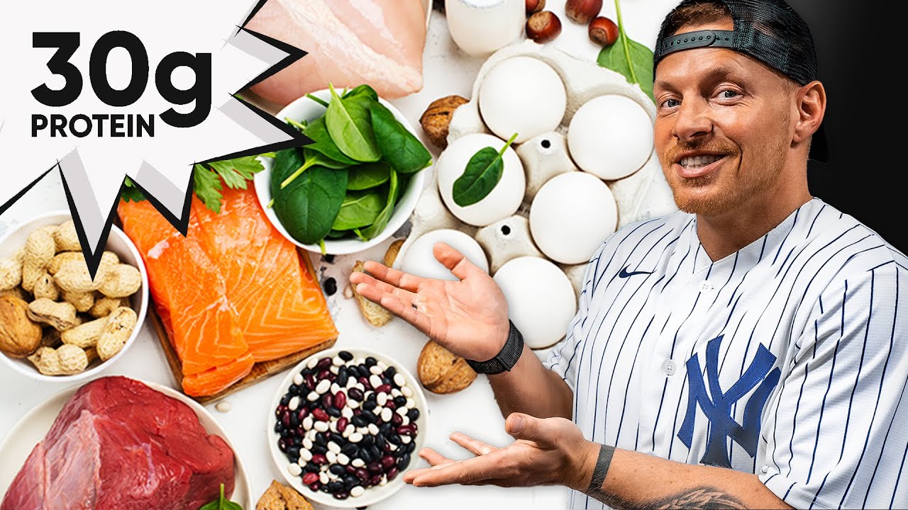 14 Lebensmittel mit 30g Protein 💪