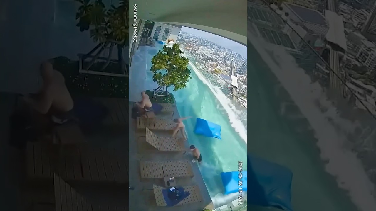 Seismic Shake: 7.7 Magnitude Earthquake Sends Waves Through Bangkok Rooftop Pool π