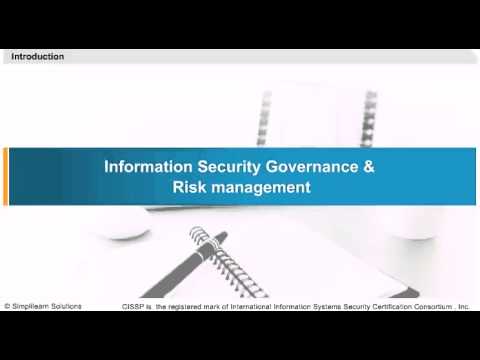 Information Security Governance And Risk Management | CISSP Training Videos