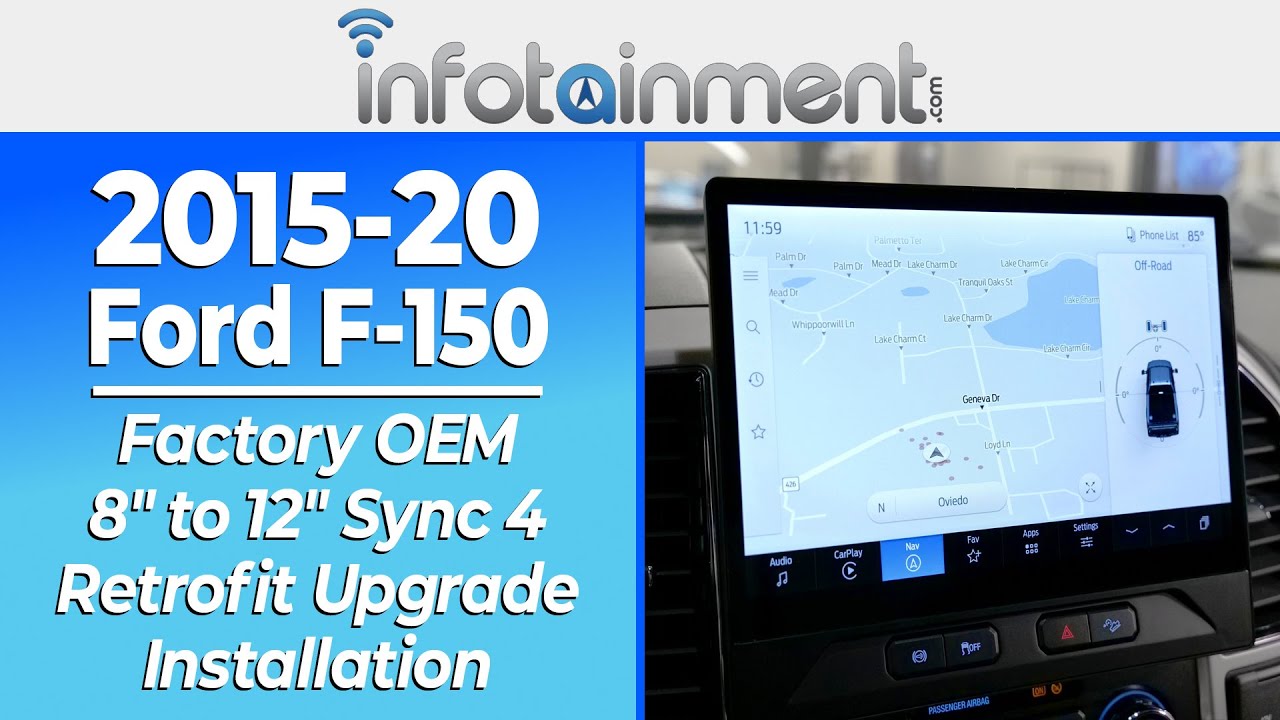 2015-20 Ford F-150 - 8" to 12″ Sync 4 Touchscreen Retrofit Upgrade Install Guide - Infotainment.com