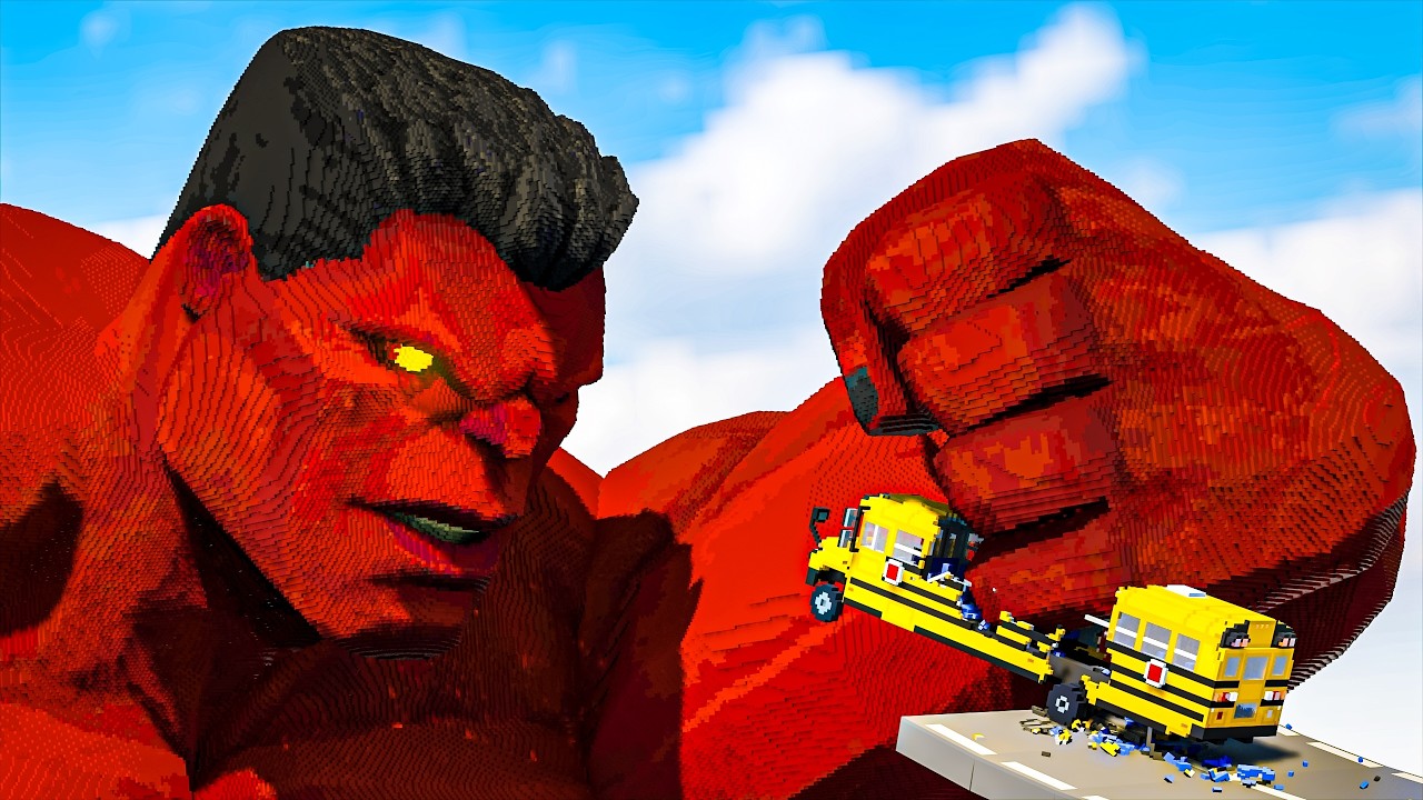 Epic Showdown: Cars, Red Hulk & Captain America – Ultimate Teardown! 🚗💥