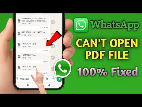 WhatsApp Can’t Open PDF Files || How to Fix WhatsApp PDF File Not Opening Problem (2025 Fix)