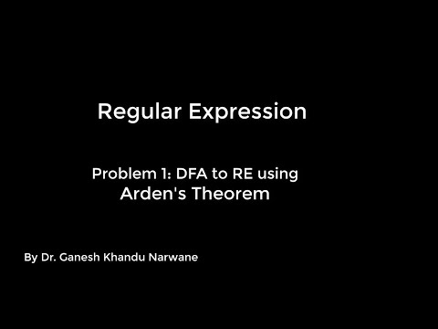 Regular Expression - Arden's Theorem ( Problem 1: DFA to RE )