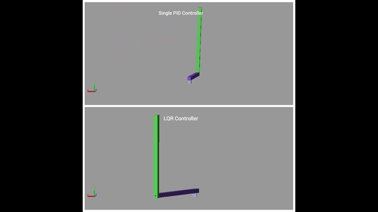 PID vs LQR for Rotary Inverted Pendulum 🤖
