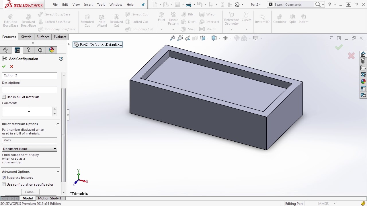 Solidworks Tutorial 74: Part Configurations
