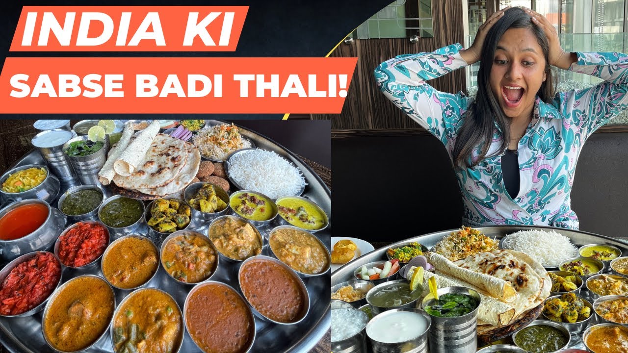 India's Largest Veg Thali! Can You Finish It? 🍽️