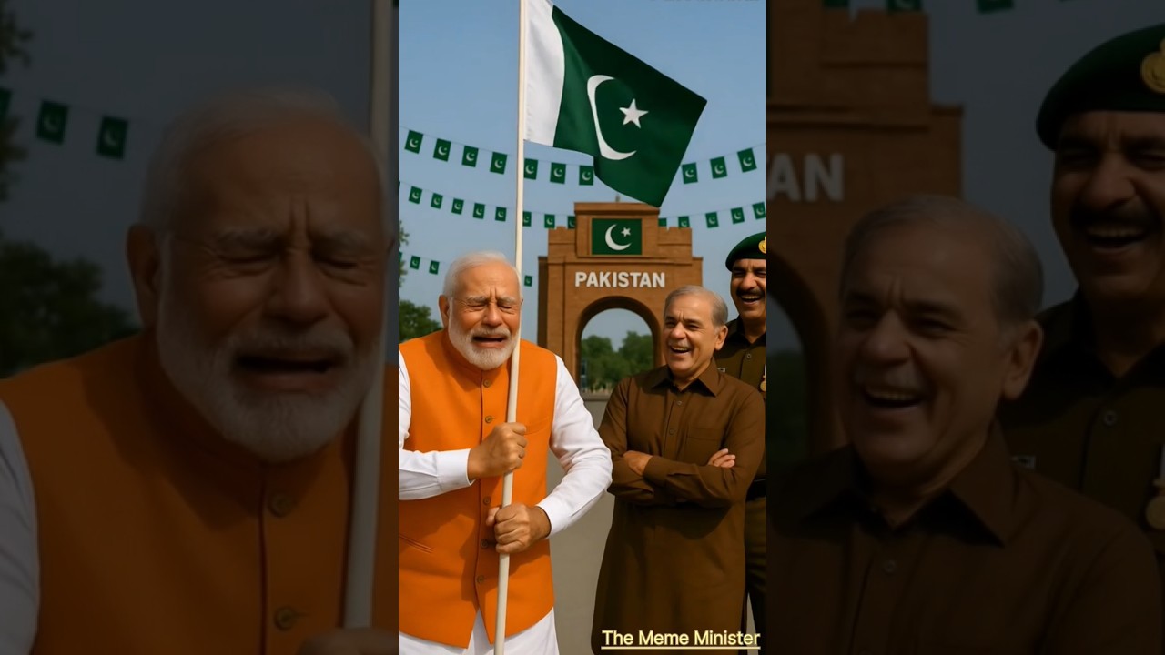 Modi’s Gift Gone Wrong at Wagah Border🇮🇳😂🇵🇰 #youtubeshorts #politicalsatire #funny #independenceday