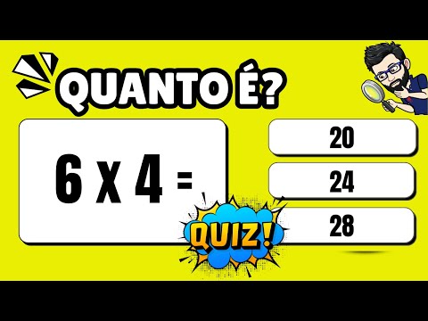 ⭐ QUIZ DA TABUADA DE MULTIPLICAÇÃO: 40 PERGUNTAS [VC CONSEGUE?]