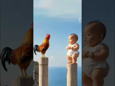 Funny videos are purely entertainment cute kids vs. rooster