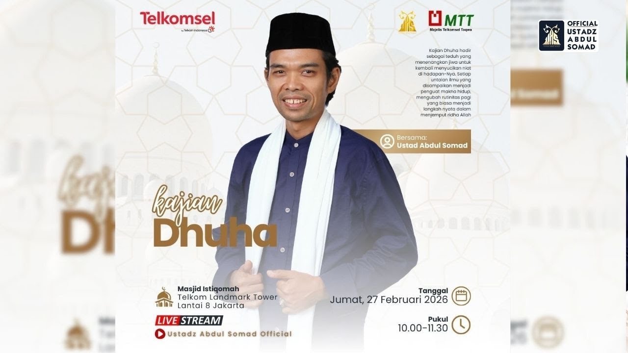 LIVE | Kajian Duha Majelis Taqwa Telkomsel | Ustadz Abdul Somad