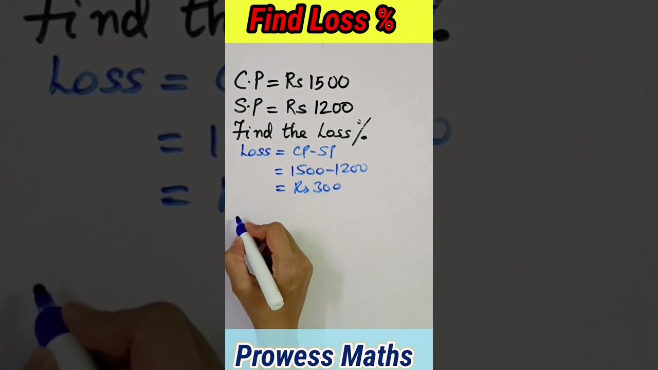 How to Quickly Calculate Loss Percentage 📉 | Easy Math Tips
