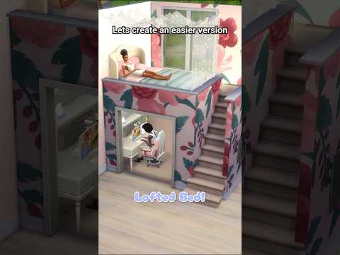 Easy Loft bed Idea | No CC | Sims 4 #sims4 #ad